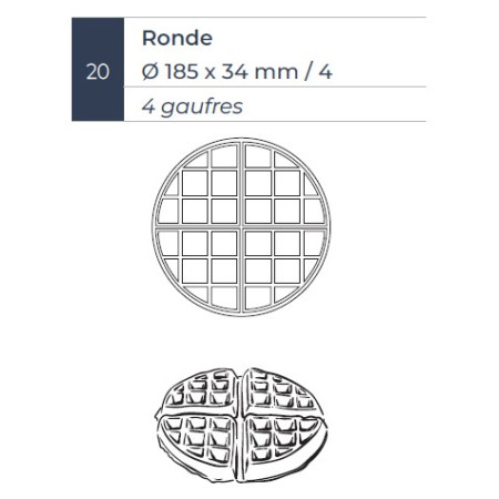 WECACC WAFFLE TONDA 90°
