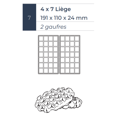 WECAHC WAFFLE LIEGES 90° KRAMPOUZ