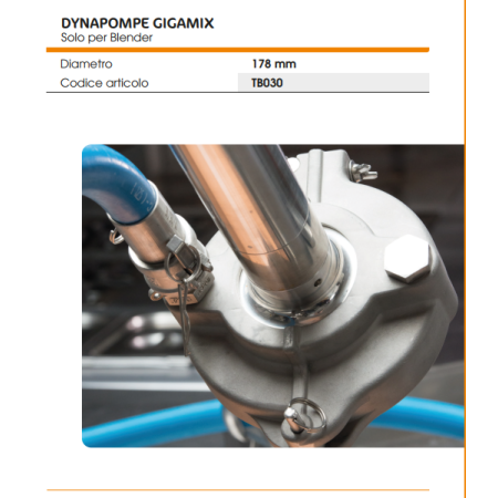 TB030 ACCESSORIO POMPA PER BLENDER GIGAMIX DYNAPUMP