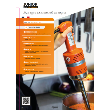 MX020.V Junior Standard MX225 mixer fisso con variatore