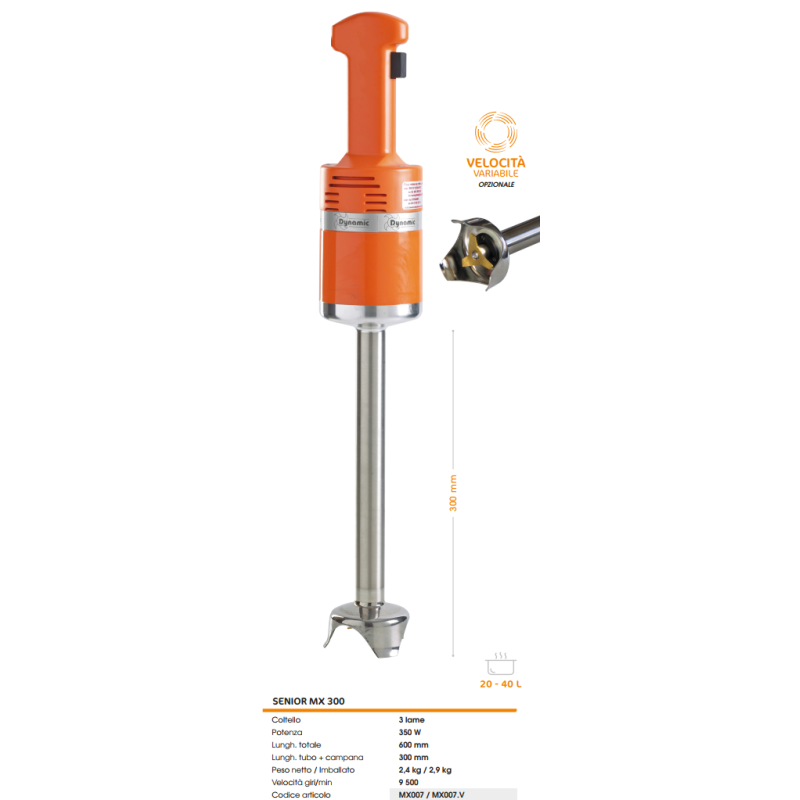 MX007.V MX300V PMX98VV MIXER SENIOR FISSO CON VARIATORE