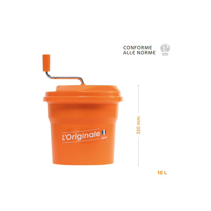 E001 ASCIUGAVERDURE 10 LITRI E/10 CENTRIFUGA