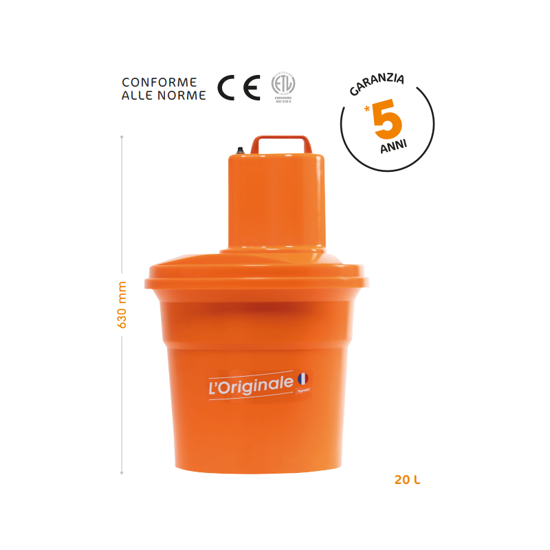 E003 ASCIUGAVERDURE ELETTRICA 20 LITRI EM/20 CENTRIFUGA ELETTRICA